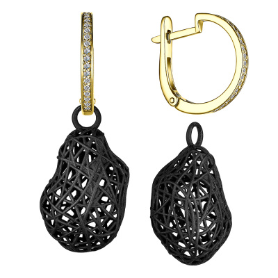 Серьги  серебро 52952YG