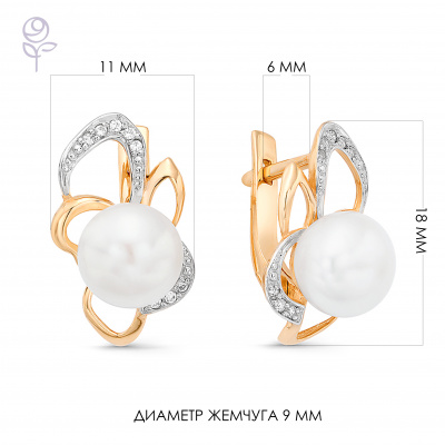 Серьги золото 32403A1