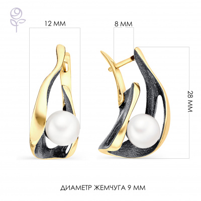 Серьги серебро 52803Y1B