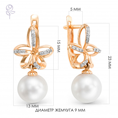 Серьги золото 32057A1