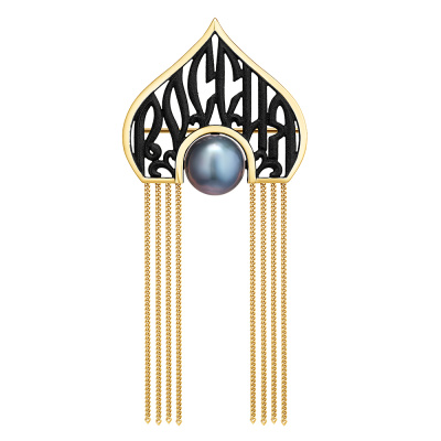 Брошь серебро 56988.1Y2B