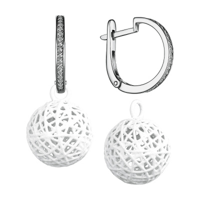 Серьги  серебро 52979SW