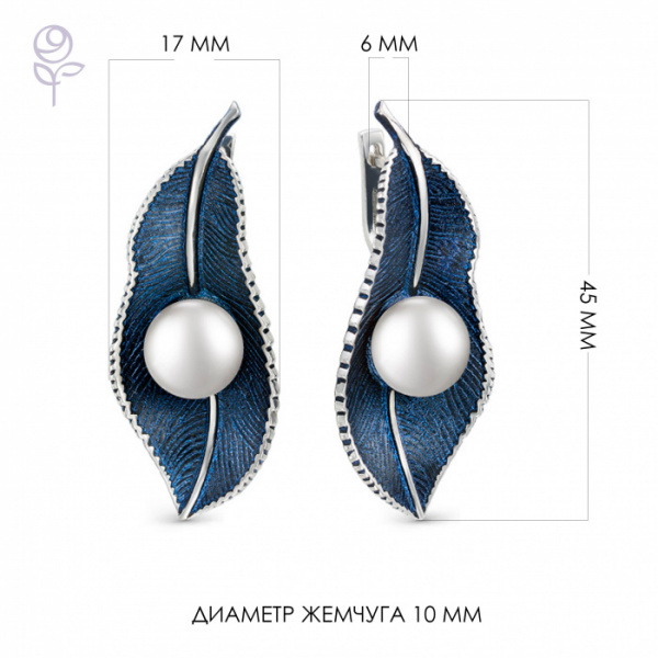 Серьги серебро 52800S1U