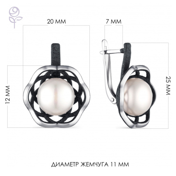 Серьги серебро 52851S1B