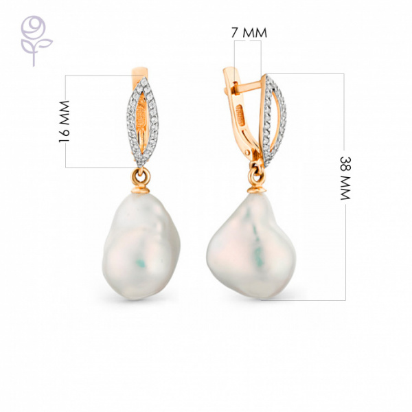 Серьги золото 22437.5A6
