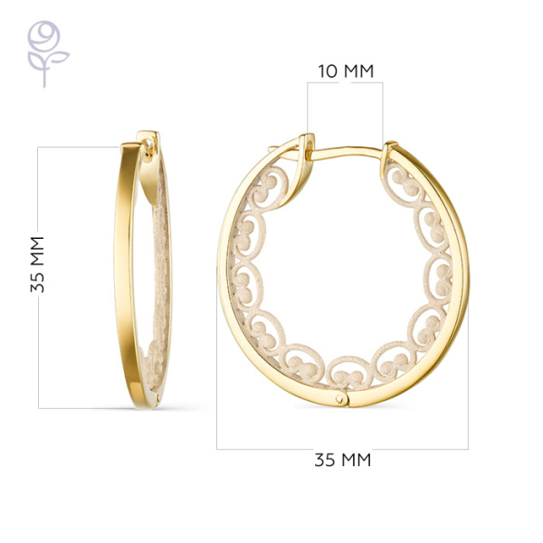 Серьги серебро 52910YH