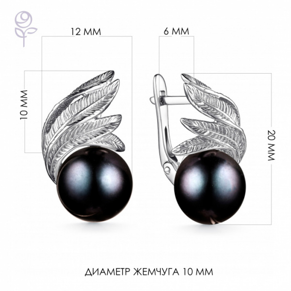 Серьги серебро 52883S2