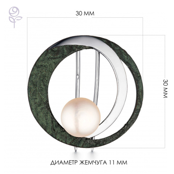 Брошь серебряная 925 арт.56022S1Z