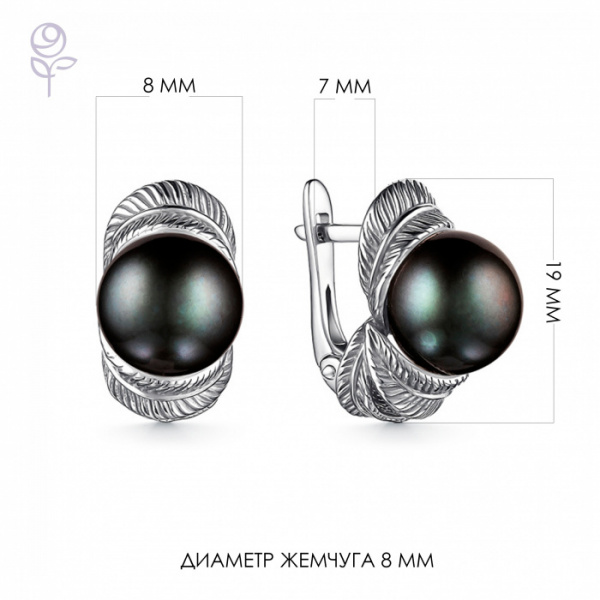 Серьги серебро 52884S2