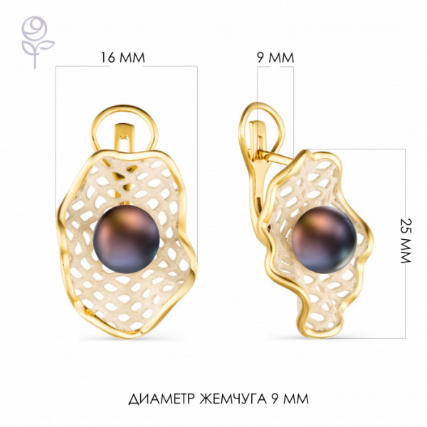 Серьги серебро 52848Y2H