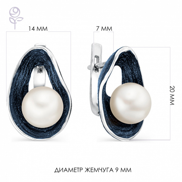 Серьги серебро 52250S1U