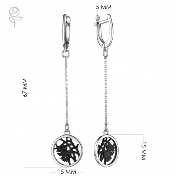 Серьги серебро 52923.1SB