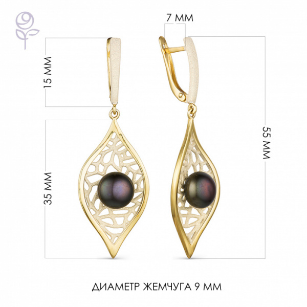 Серьги серебро 52842Y2H