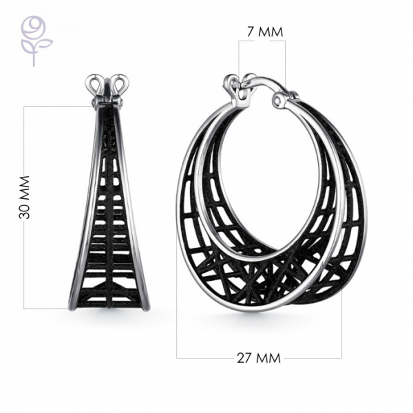 Серьги серебро 52924SB