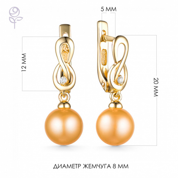 Серьги золото 32602Y4