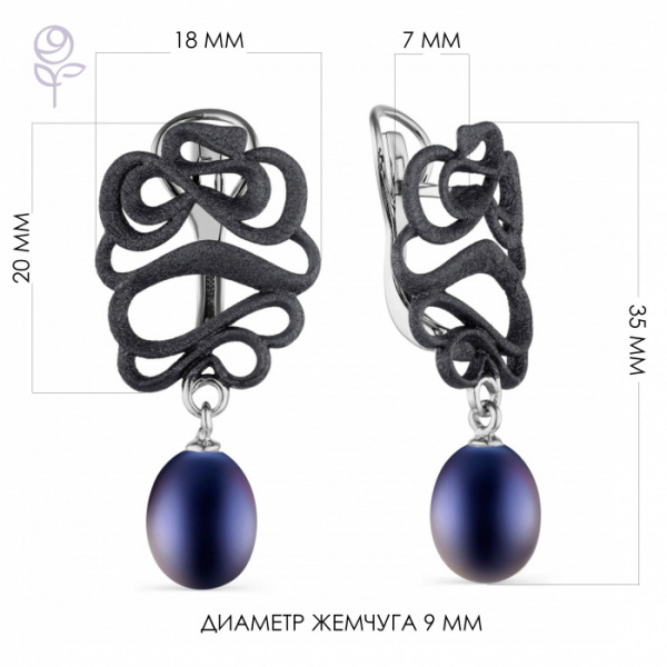 Серьги серебро 52853S2B