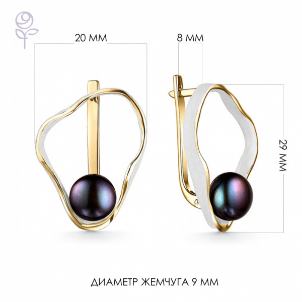 Серьги серебро 52232Y2W