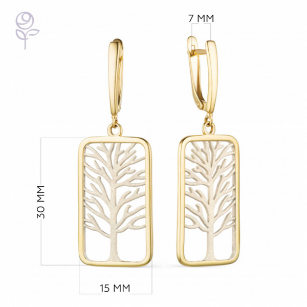 Серьги серебро 52913YH