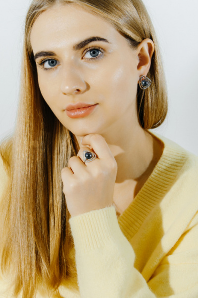 Серьги серебро 52547S2