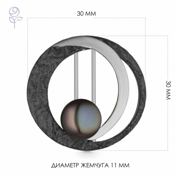 Брошь серебро 56022S2B