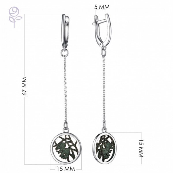 Серьги серебро 52923.1SZ