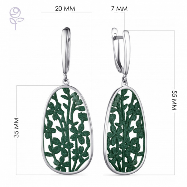 Серьги серебро 52914SZ