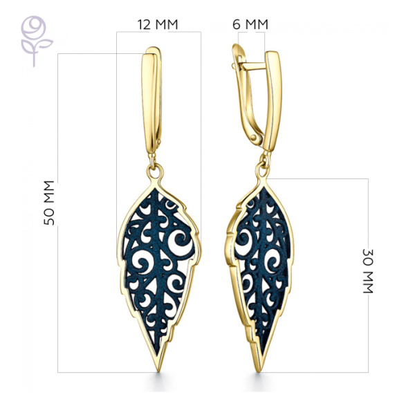 Серьги серебро 52915YU