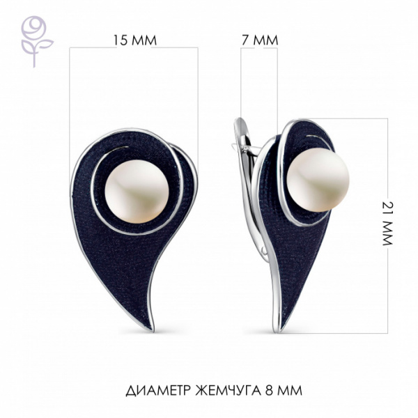 Серьги серебро 52827S1U