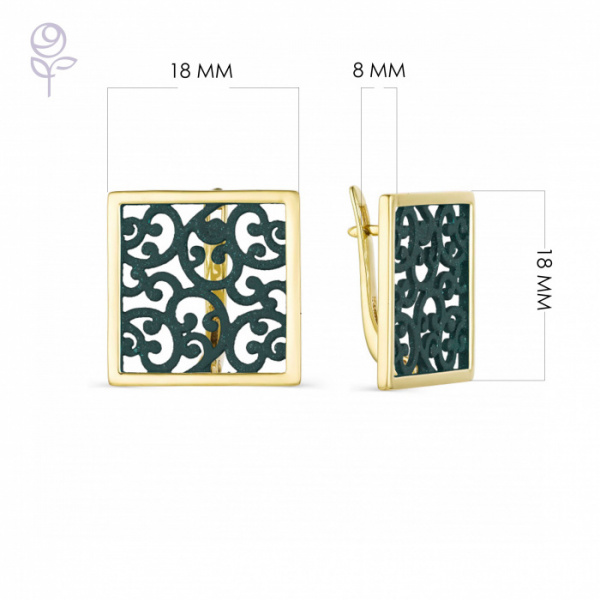 Серьги серебро 52836YZ