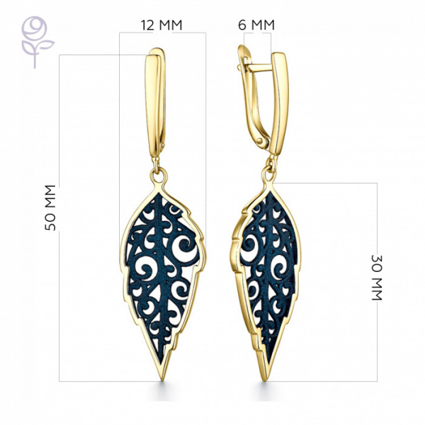 Серьги серебро 52915YU