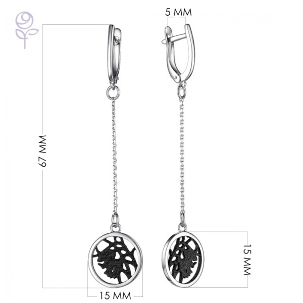 Серьги серебро 52923.1SB