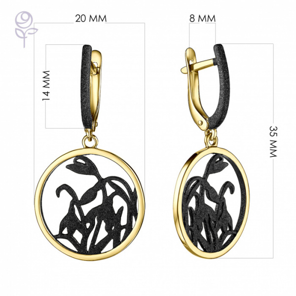 Серьги серебро 52922YB