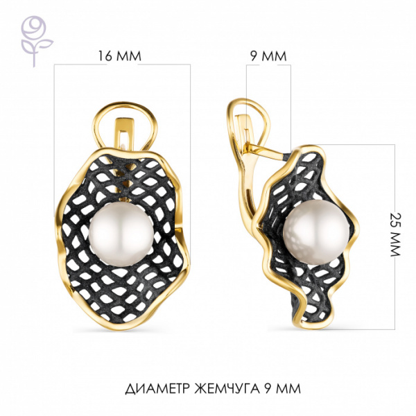 Серьги серебро 52848Y1B