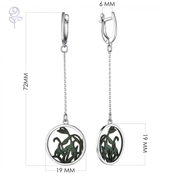 Серьги серебро 52922.1SZ