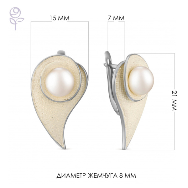 Серьги серебро 52827S1H