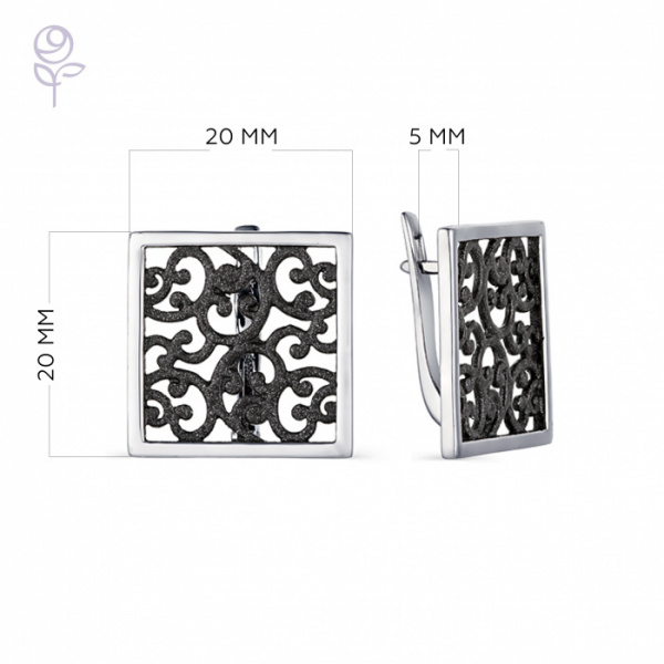 Серьги серебро 52836SB