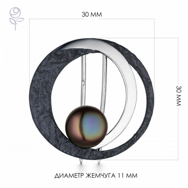 Брошь серебро 56022S2U