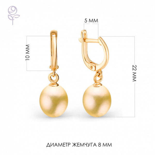 Серьги золото 32522Y4