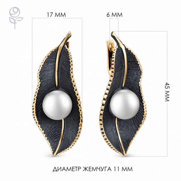 Серьги серебро 52800Y1B