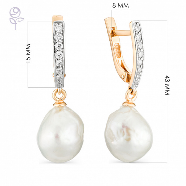 Серьги золото 22436.5A6