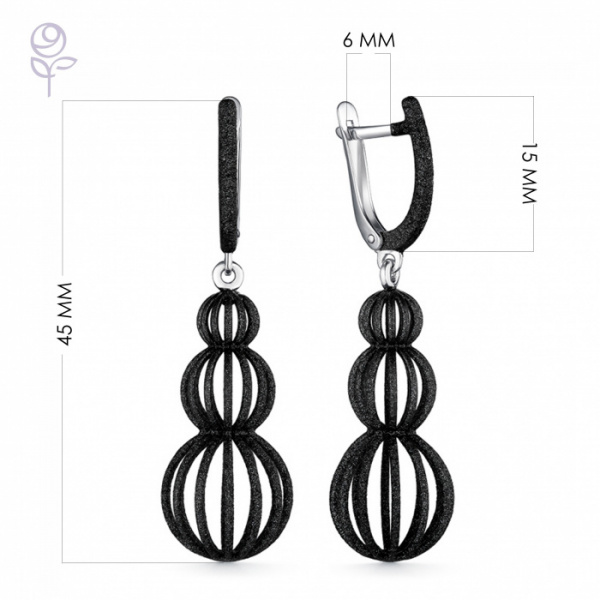 Серьги серебро 52930SB