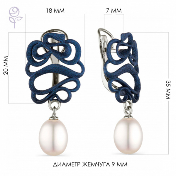 Серьги серебро 52853S1U