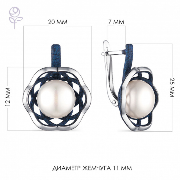 Серьги серебро 52851S1U