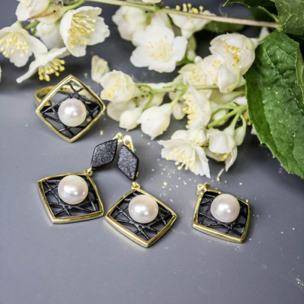 Серьги серебро 52843Y1B