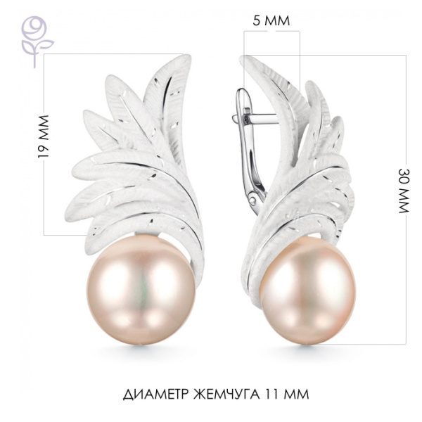 Серьги серебро 52882S1W