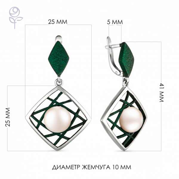 Серьги серебро 52843S1Z