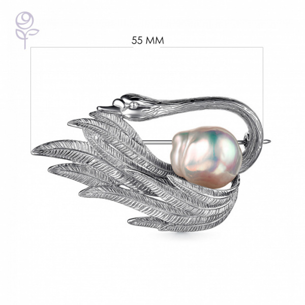 Брошь серебро 56027S8