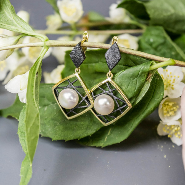 Серьги серебро 52843Y1B