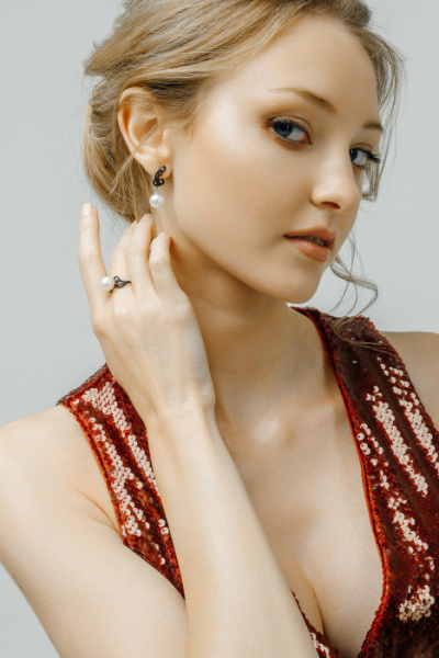 Серьги серебро 28409S1B