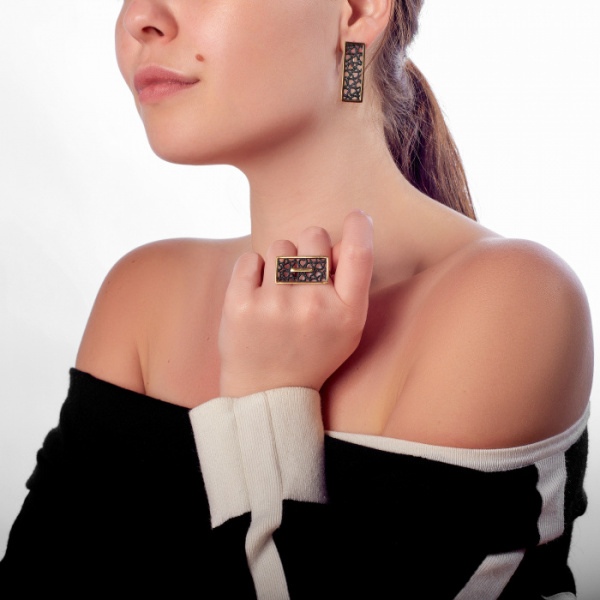 Кольцо серебро 51837YB